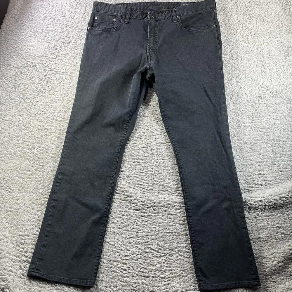 Bonobos Men Travel Jean Pants by Bonobos Black Stretch Denim Size 38x32